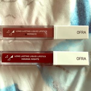 Ofra lipsticks. Monaco and Havana nights